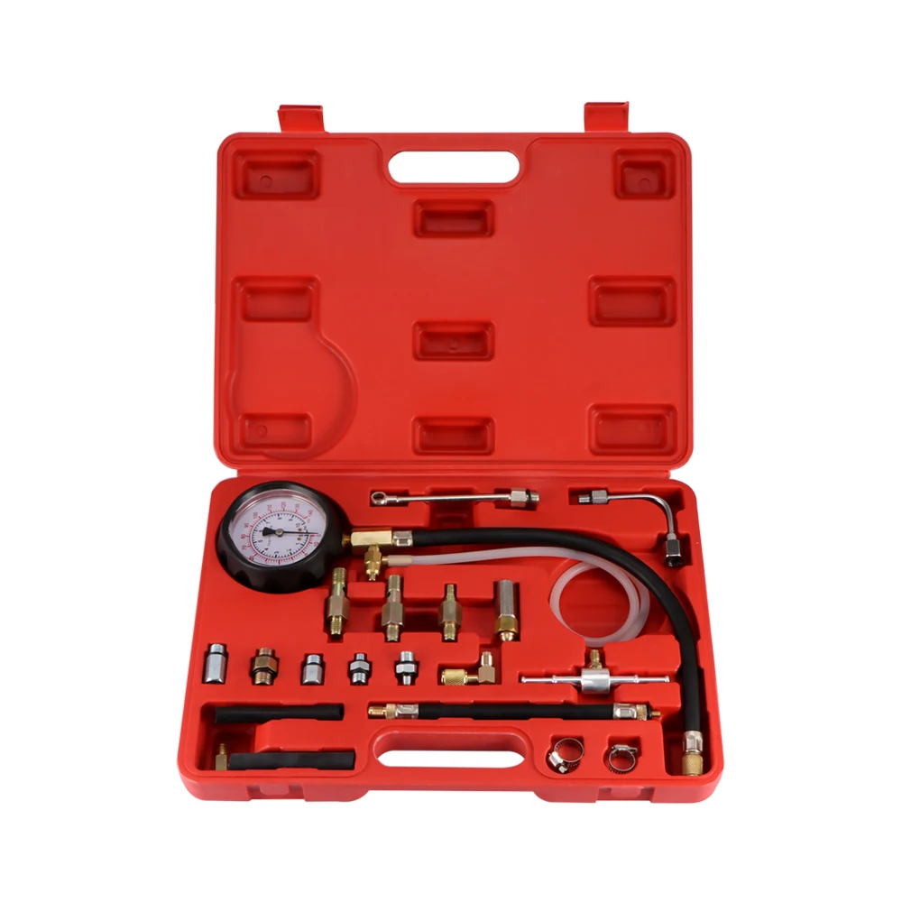 

TiOODRE Pressure Tester Gauge Car Tools Set Automotive Tool Gasoline Pressure Tester Compression Meter Injection Pressure Tester