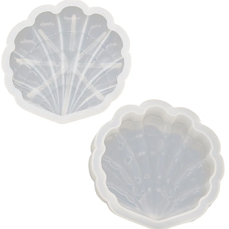 

New DIY Crafts Making Crystal Epoxy Mold Shell Shape Table Top Storage Box Desktop Decoration Molud Set Resin Silicone Molds
