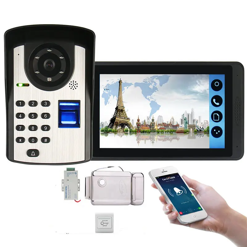 7 &quotмонитор проводной/беспроводной Wifi IP видео телефон двери домофон дверной