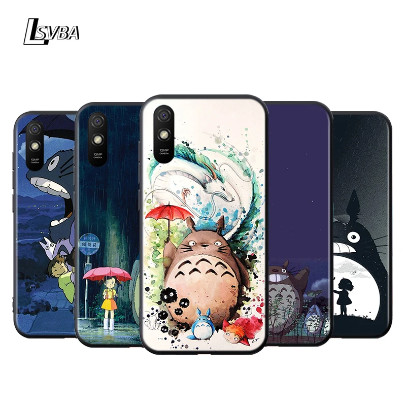 Мой сосед Тоторо для Xiaomi Redmi K30 Ultra 10X 9C 9A 9 Prime GO K20 8A 8 7A 7 S2 6A 6 5 4X Pro 5G черный чехол