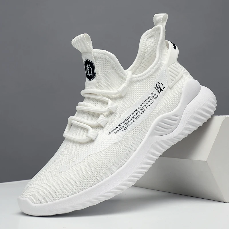 Мужская модная спортивная обувь 2020Men дышащая сетчатая для бега летающая тканая