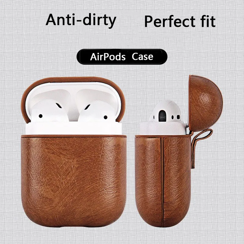 Чехол подходит для airpods 2 роскошный кожаный защитный чехол беспроводной