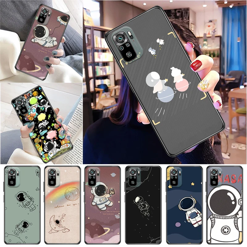 

Guardian AstronautPhone Case For Xiaomi Redmi 10X Pro Note 10T 10S 10 Pro MAX 4G 5G Carcasa Soft TPU Cases Coque Back Cover