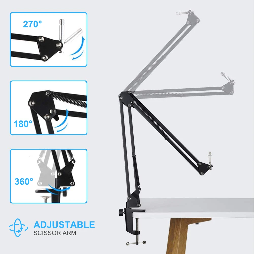 

USB Microphone with Arm E20 Condenser Computer Mic Stand with Ring Light Studio Kit for Gaming Video Record 2021 Upgrade