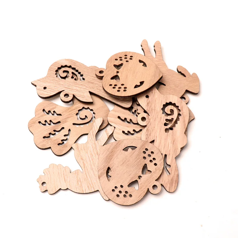 8 шт рождественские деревянные подвески украшения DIY поделки Рождественская елка