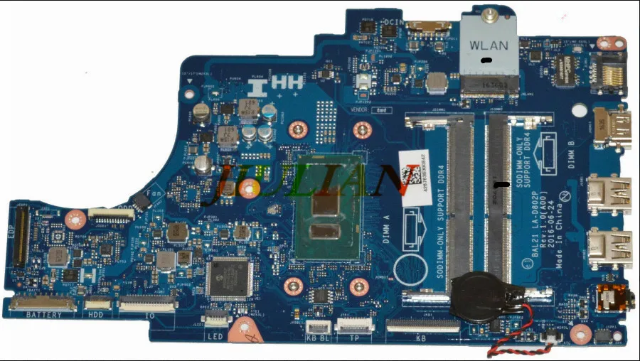 Флэш-материнская плата для DELL Inspiron 15 5567 5767 оригинальная материнская DG5G3 0DG5G3 |