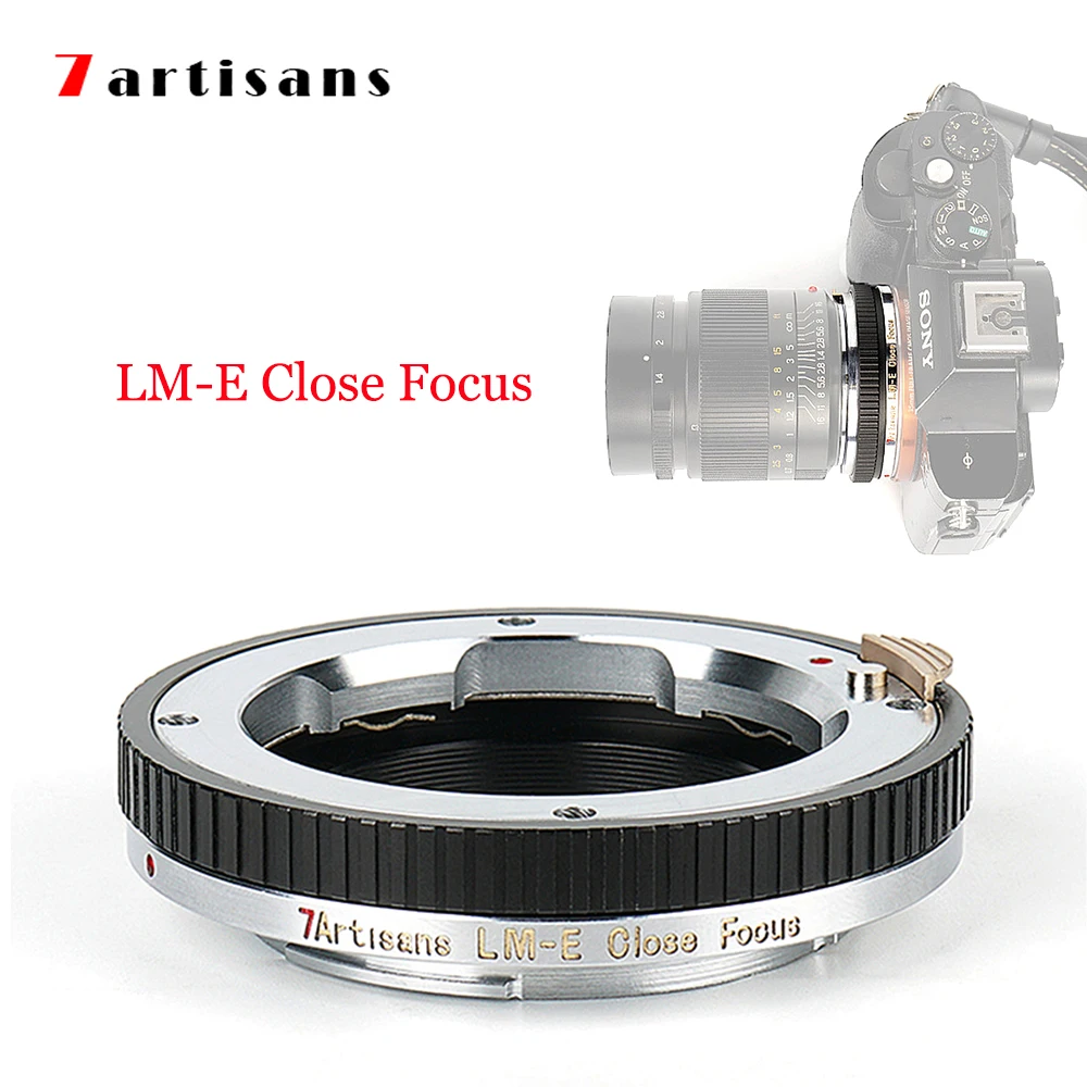 7artisans LM-E Close Up Focus Adapter Ring Second Generation for Leica M Mount Camera Lens to Sony E A7 A6 A7R A7II A7M Camera