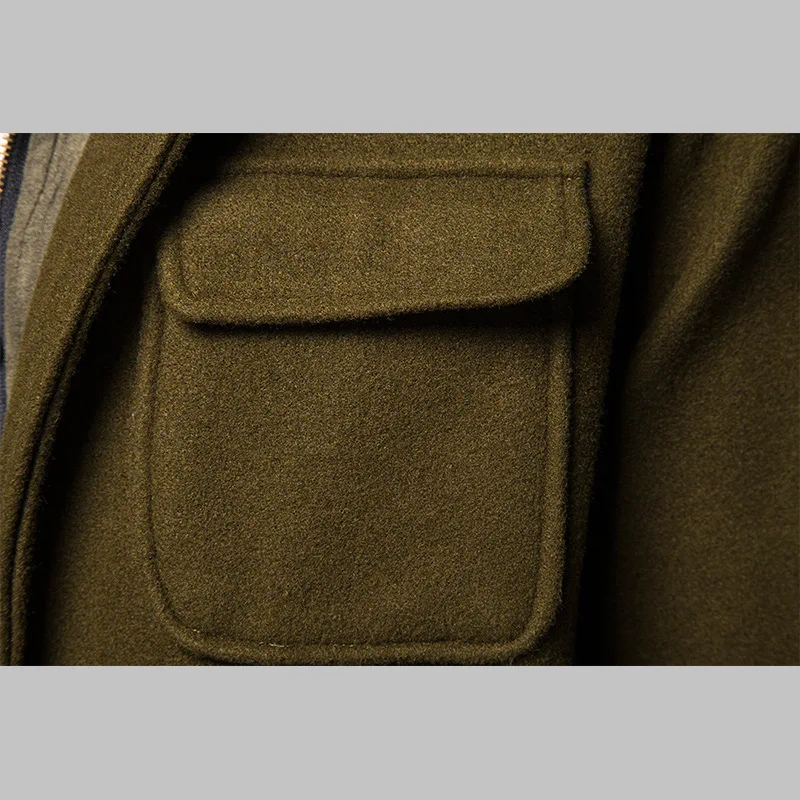 

Men Trench Winter Windbreaker Hats New Slim Fashion Long Trench Coats Hombre Overcoat Jackets Masculino Wollen Autumn