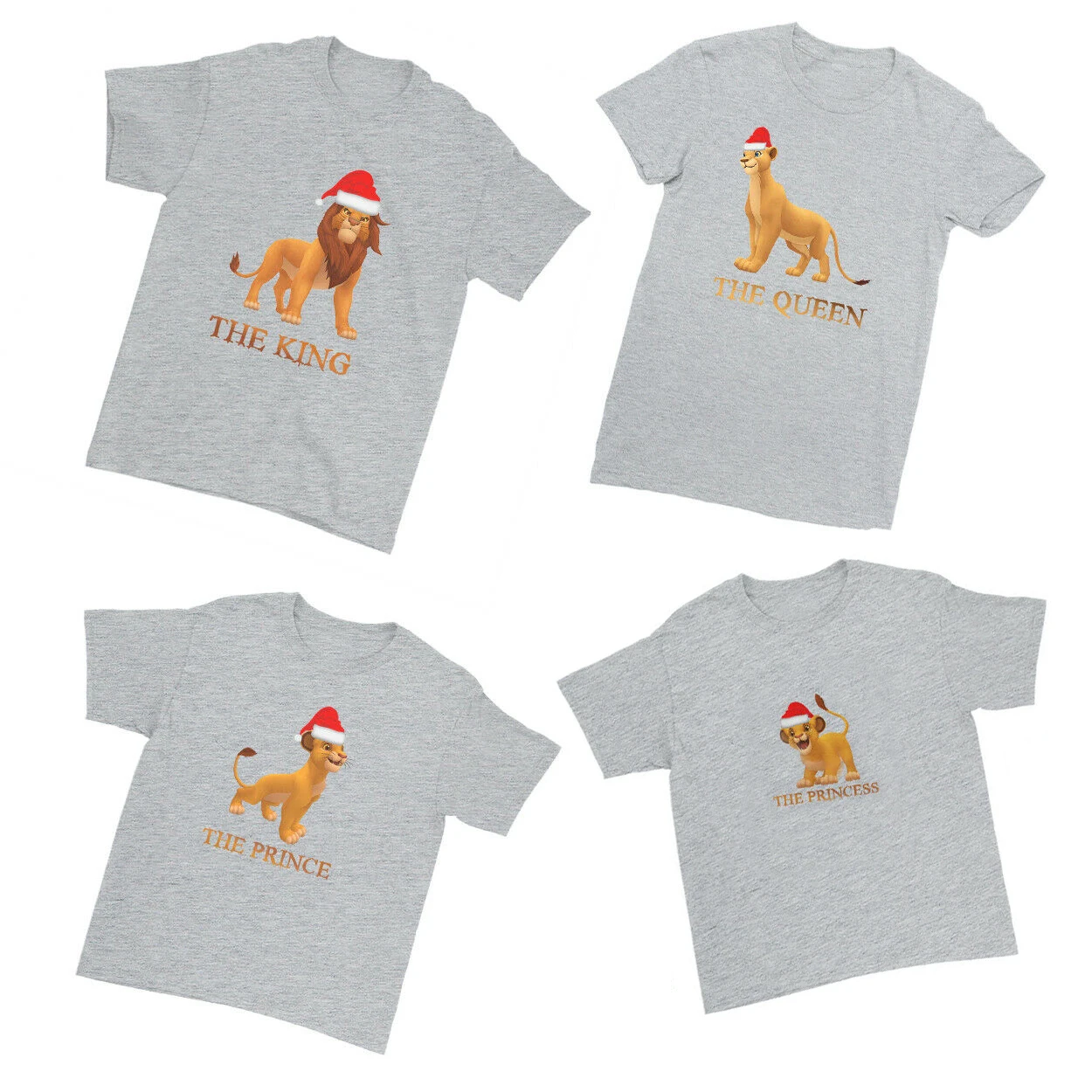 

Lion King Family T Shirt Queen Princess Character Christmas Family Matching Outfits Mom and Dad and Children T-shirt