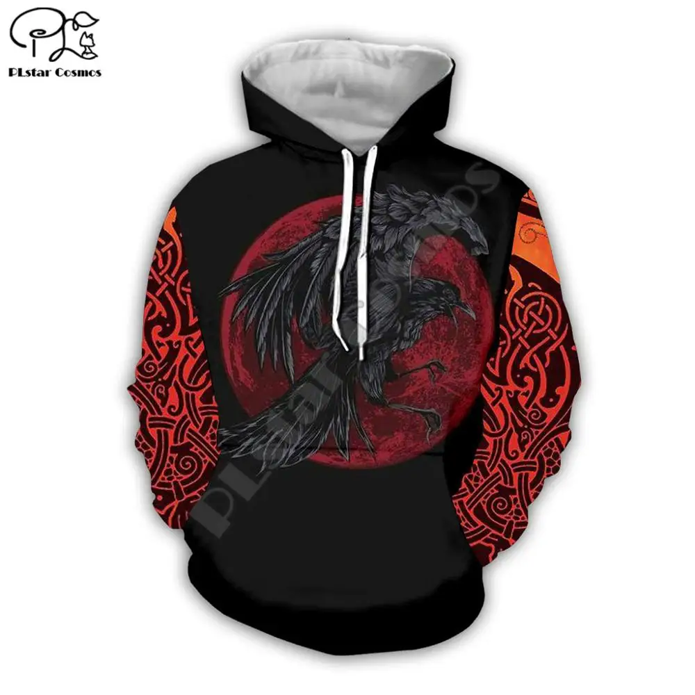 

women Men retro I am a viking tattoo print 3D native Hoodies unisex vintage Sweatshirts zipper pullover tracksuit V4