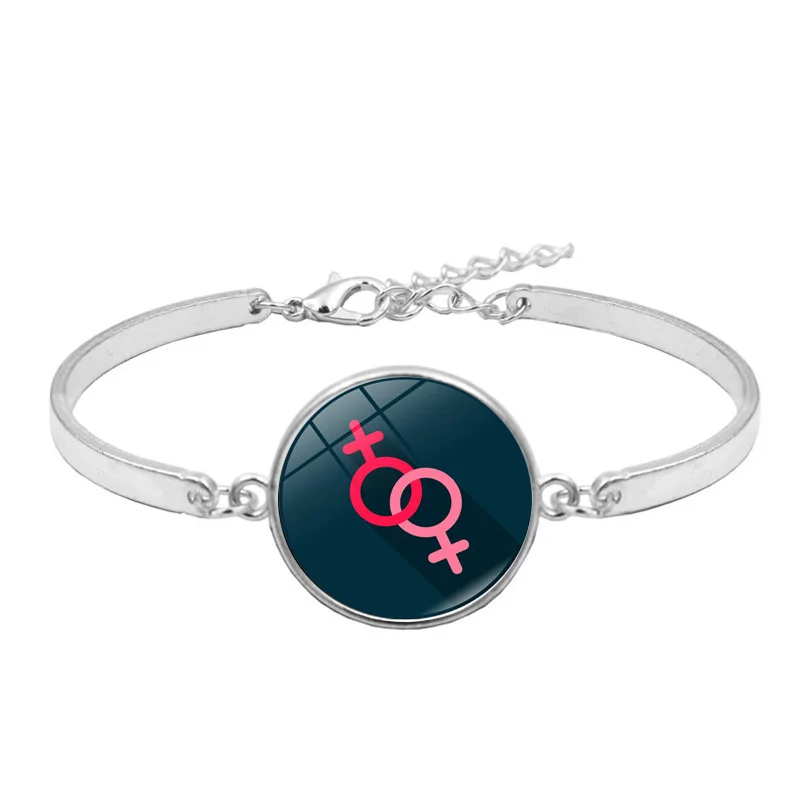 ЛГБТ браслет Bi Pride 20 мм стеклянный кабошон Радужный Флаг Гей Гордость фото