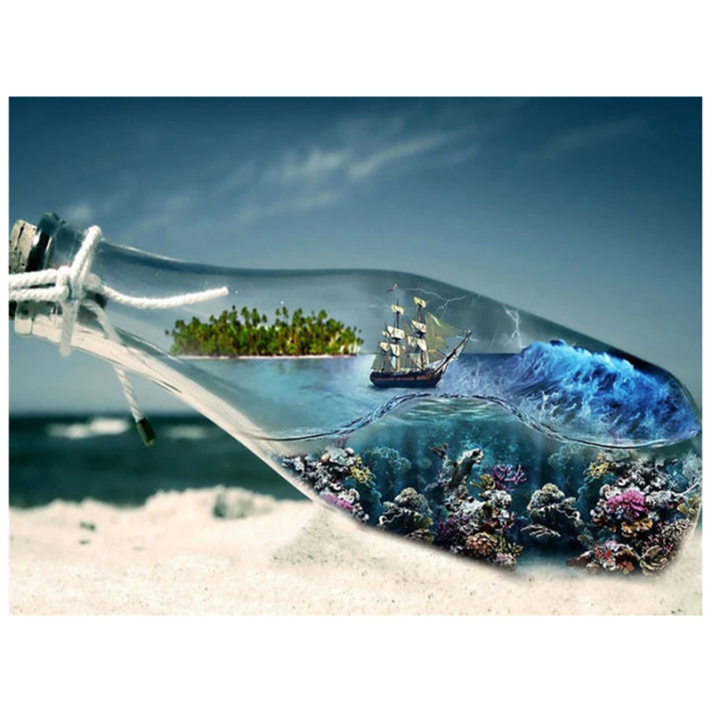 

HOT SALE Diamond Painting Bottle Diamond Embroidery Full Display Cross Stitch Diamond Landscape Set Gift