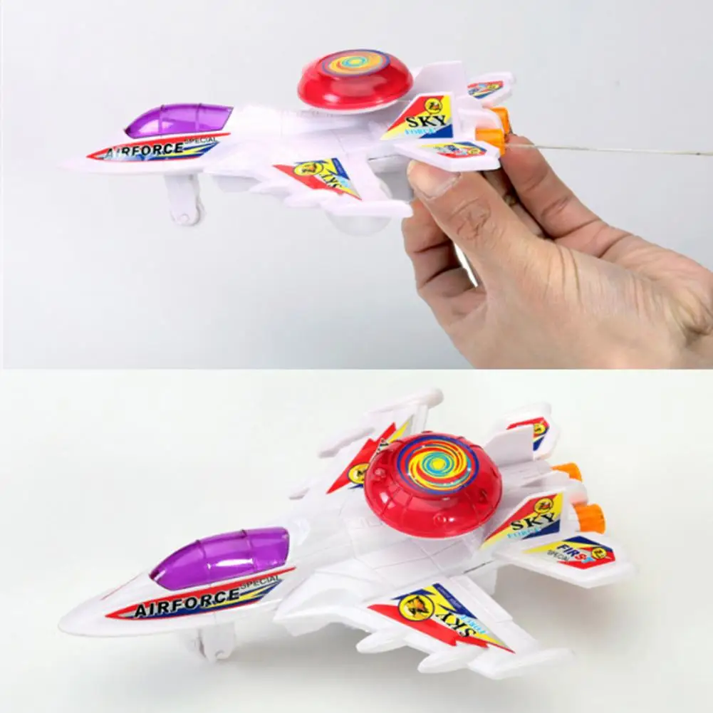 

Kids Pull Wire Light Airplane Pull Wire Model LED Luminous Flash Simulation Miniature Plane Childhood Toy