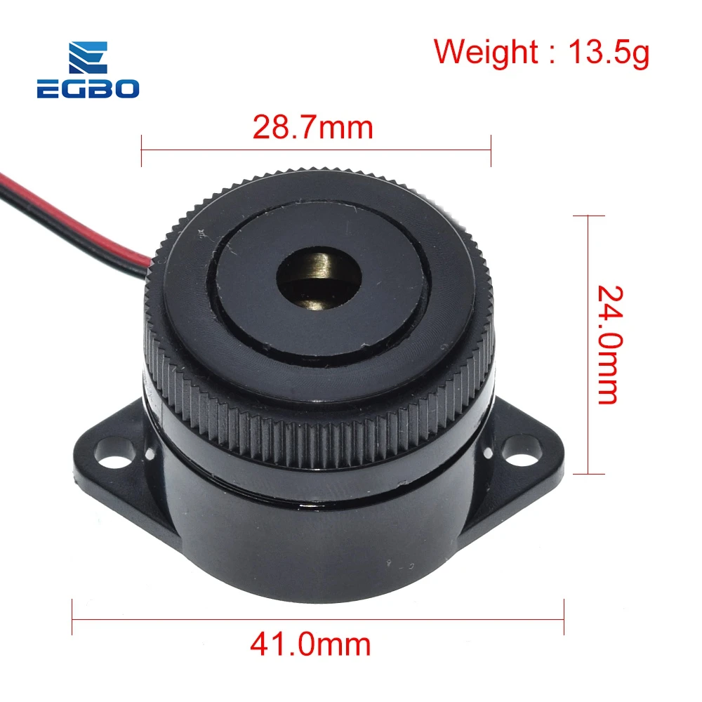 EGBO QSI 2910 90DB зуммер 29 5x24 5mm DC 12V активный пьезоэлектрический непрерывный звуковой