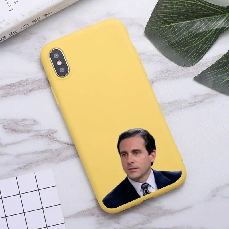 

The Office Phone Case Candy Color for iPhone 6 7 8 11 12 s mini pro X XS XR MAX Plus