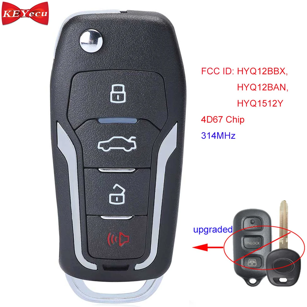 KEYECU для Toyota 4runner Sequoia 2005 2006 2007 2008 FJ Cruiser Модернизированный пульт дистанционного Fob