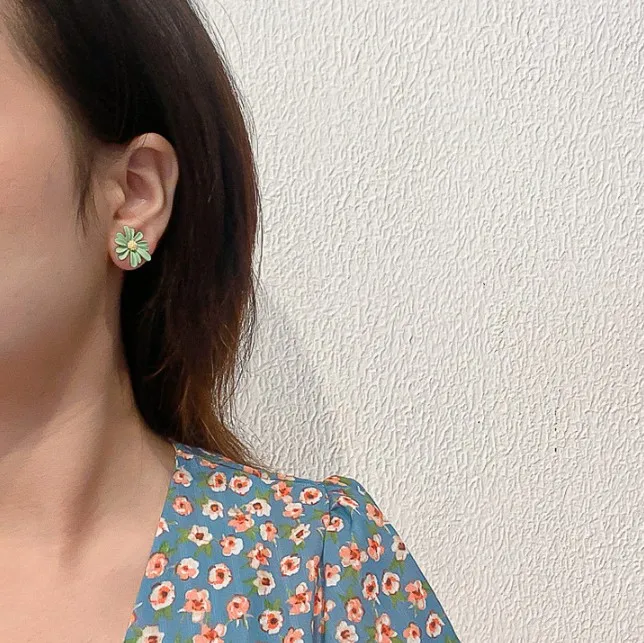 Винтажные маленькие серьги ювелирные изделия с бантом и цветком геометрические