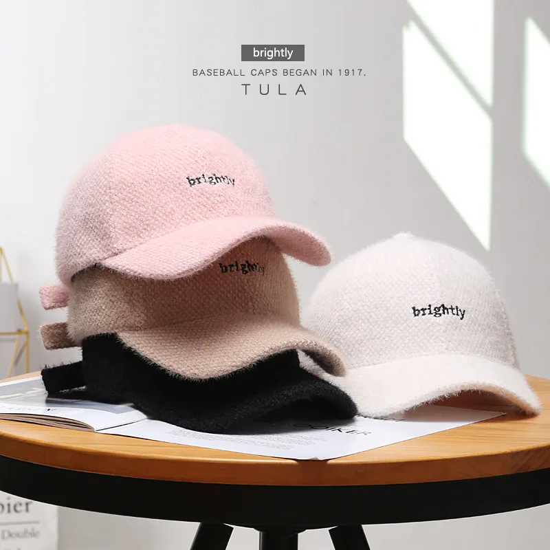 Шапка осень зима модная универсальная плюшевая утолщенная теплая бейсбольная