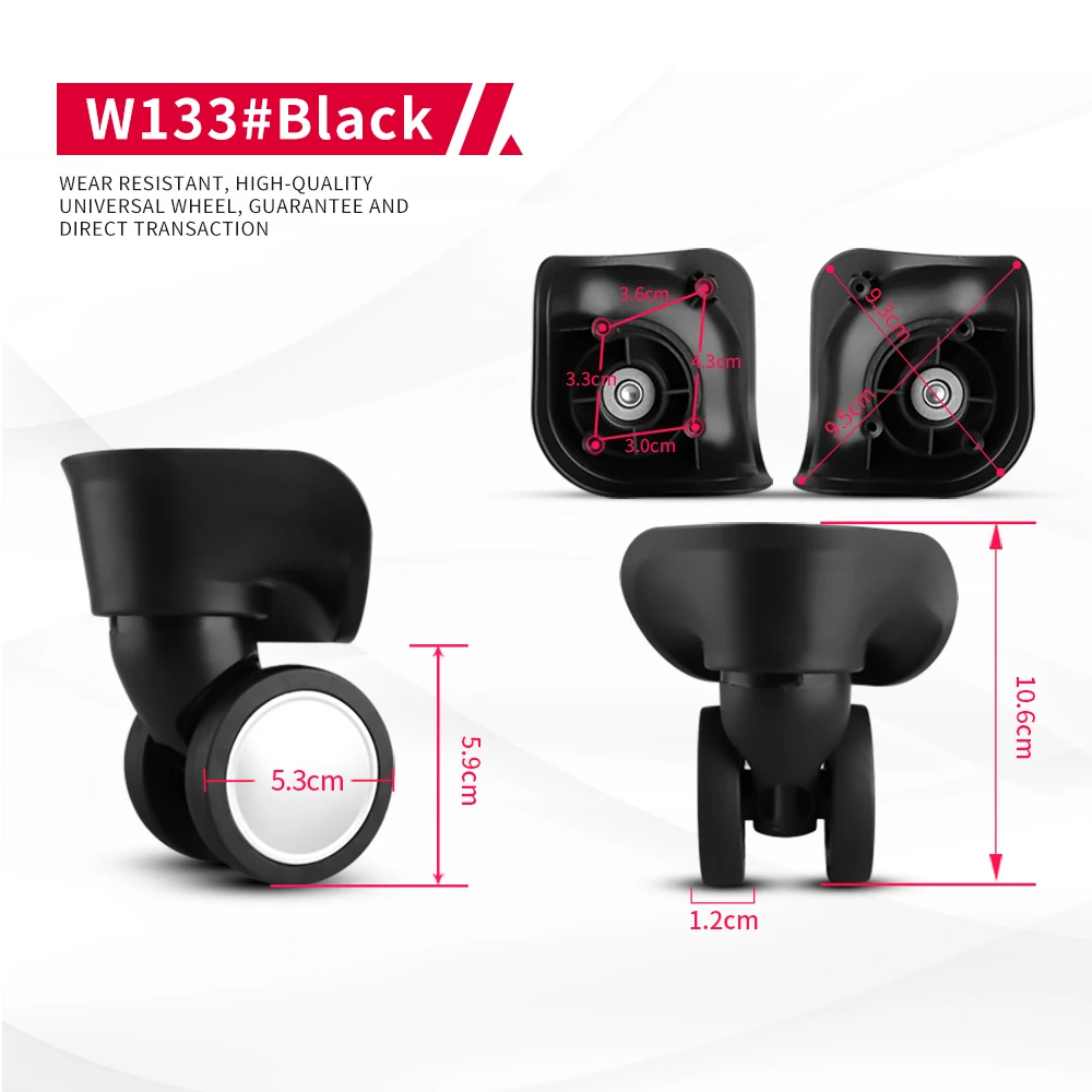 DILONG W133 Trolley luggage universal wheels accessories wear-resistant password travel bag sliding roller replacement wheel