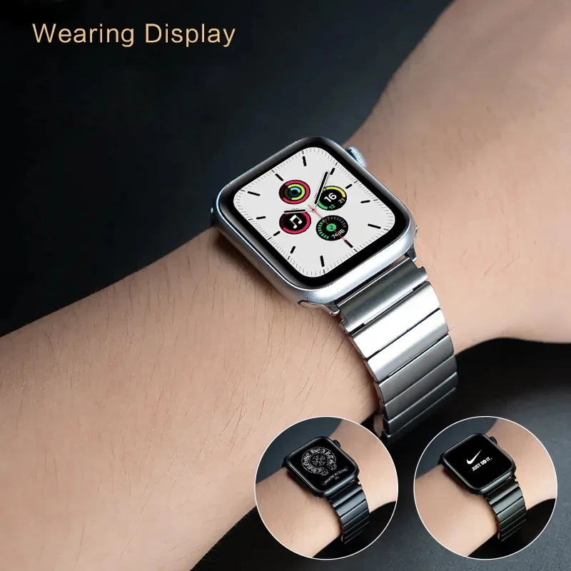 Titanium Strap for Apple Watch Band 44mm 42mm 40mm 45mm 49mm Titanium Watchband for iWatch 7 6 5 4 3 2 1 Watch Ultra Accessories