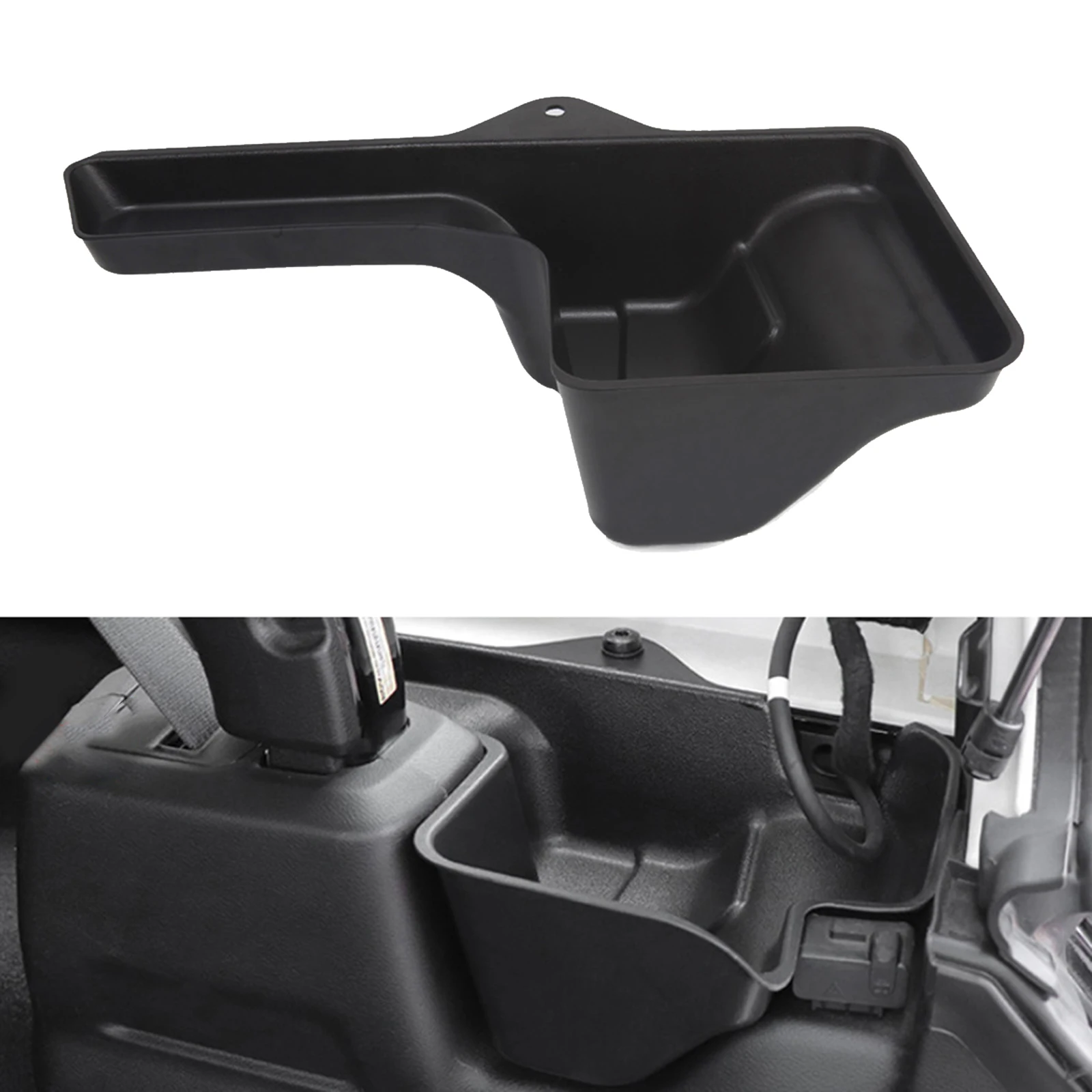 

Set of 2 Rear Trunk Organizer Fit for Jeep JL JLU 2018 2019 Interior Accessories Screw Installation Black