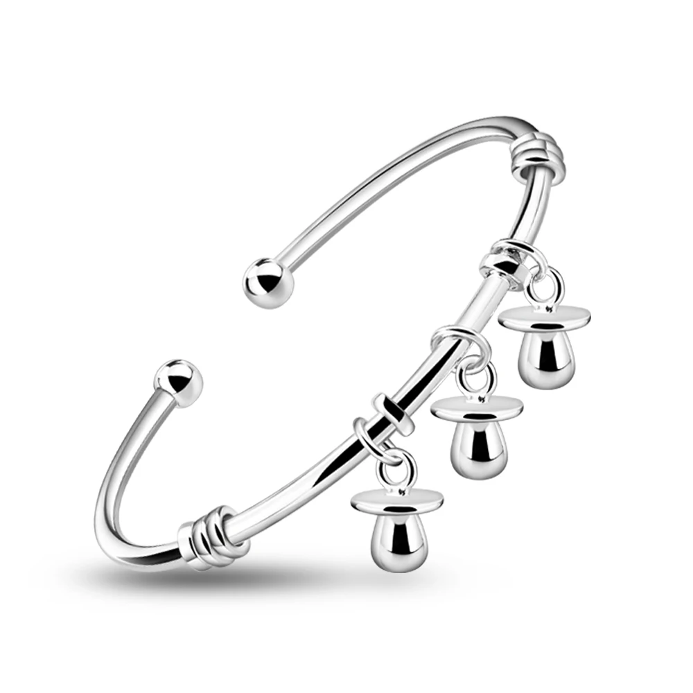 Персонализировать Простой 925 серебряные браслеты Симпатичные соски-пустышки