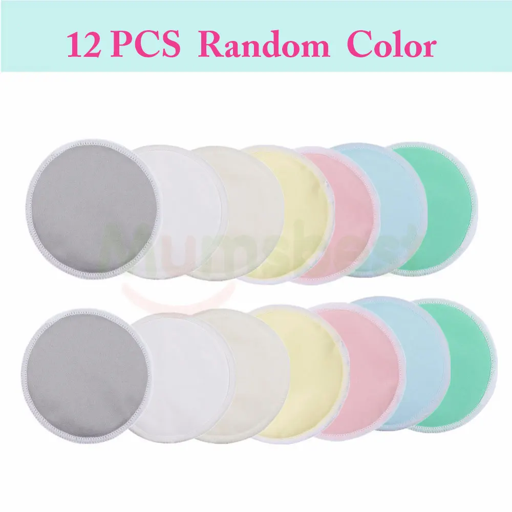

[Mumsbest] 10PCS Organic Bamboo Mum Breast Pad Waterproof Washable Feeding Pad Maternity Reusable Pads Breast Feeding pads 12CM