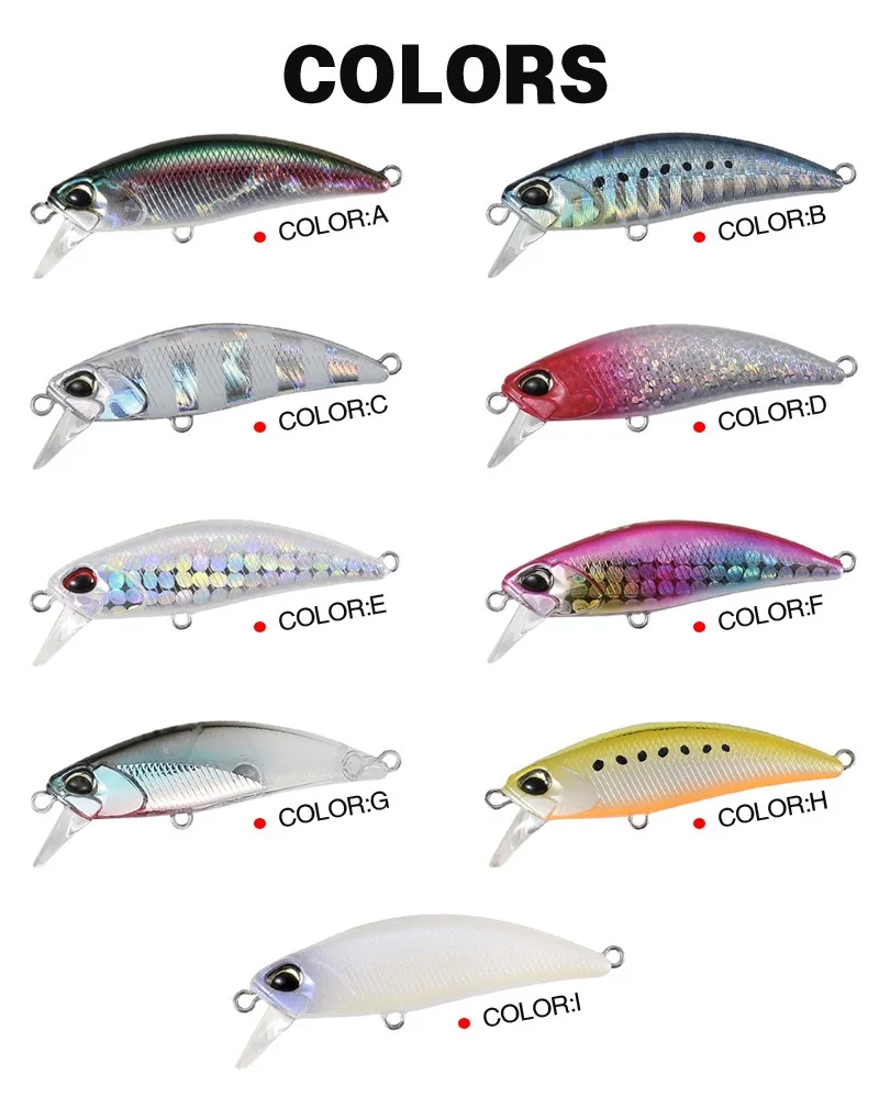 2021 New Minnow 48mm 4.3g Sinking Floating Mini Wobbler Fishing Lure Artificial Hard Bait Trout Crankbait Tackle | Спорт и