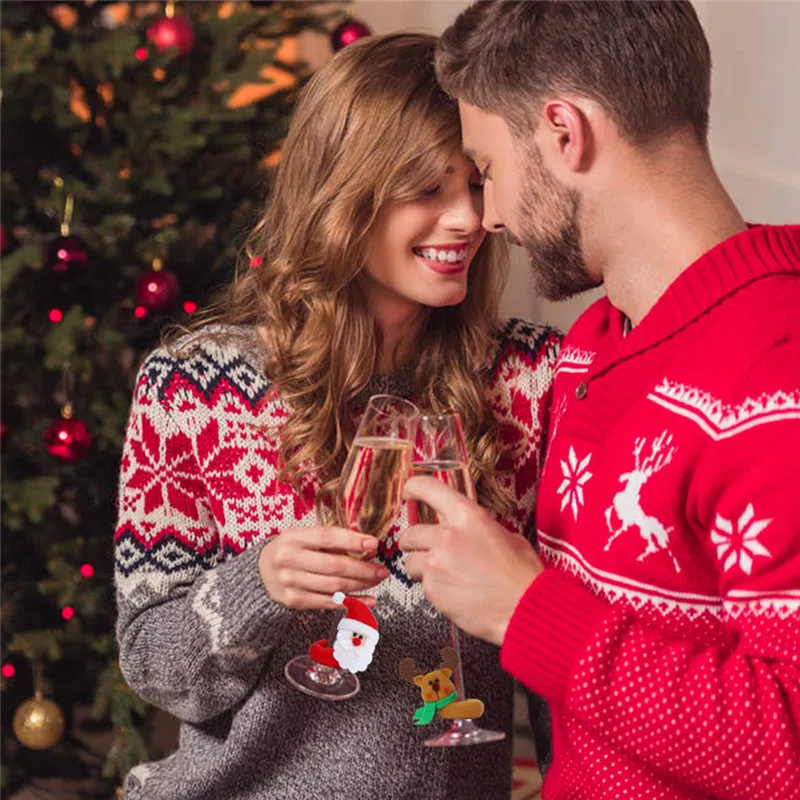 Искусственный Снеговик Олень декоративный набор винных бутылок Старинные