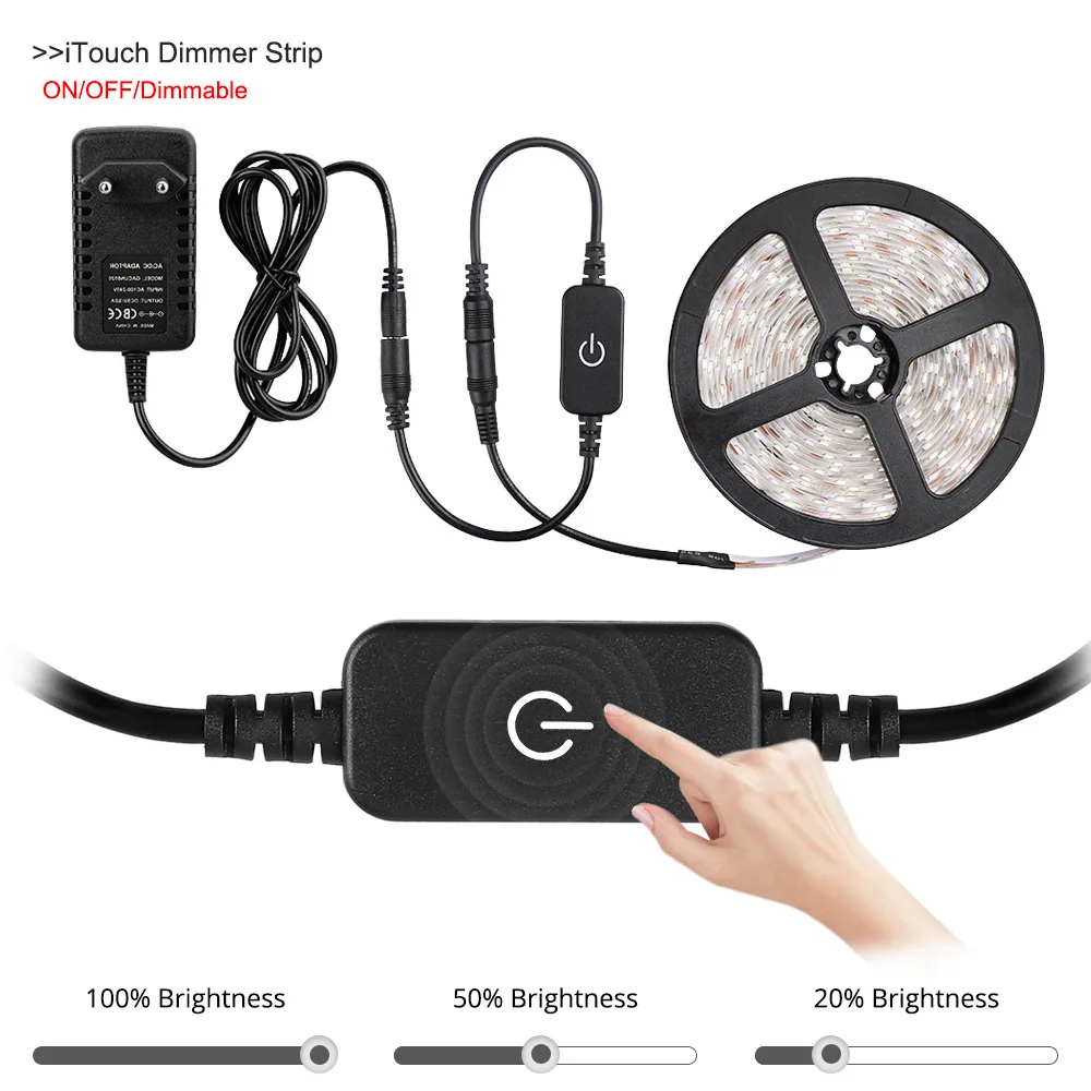 Беспроводной движения PIR Сенсор/диммер Светодиодные ленты светильник 12V