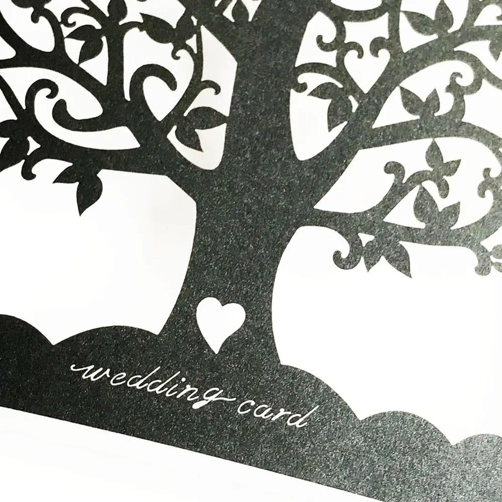 

100pcs /lot Custom Text Wedding Invitation Cards Hollow Laser Cut High-end Baptism Festival Blessing Pearl Cards