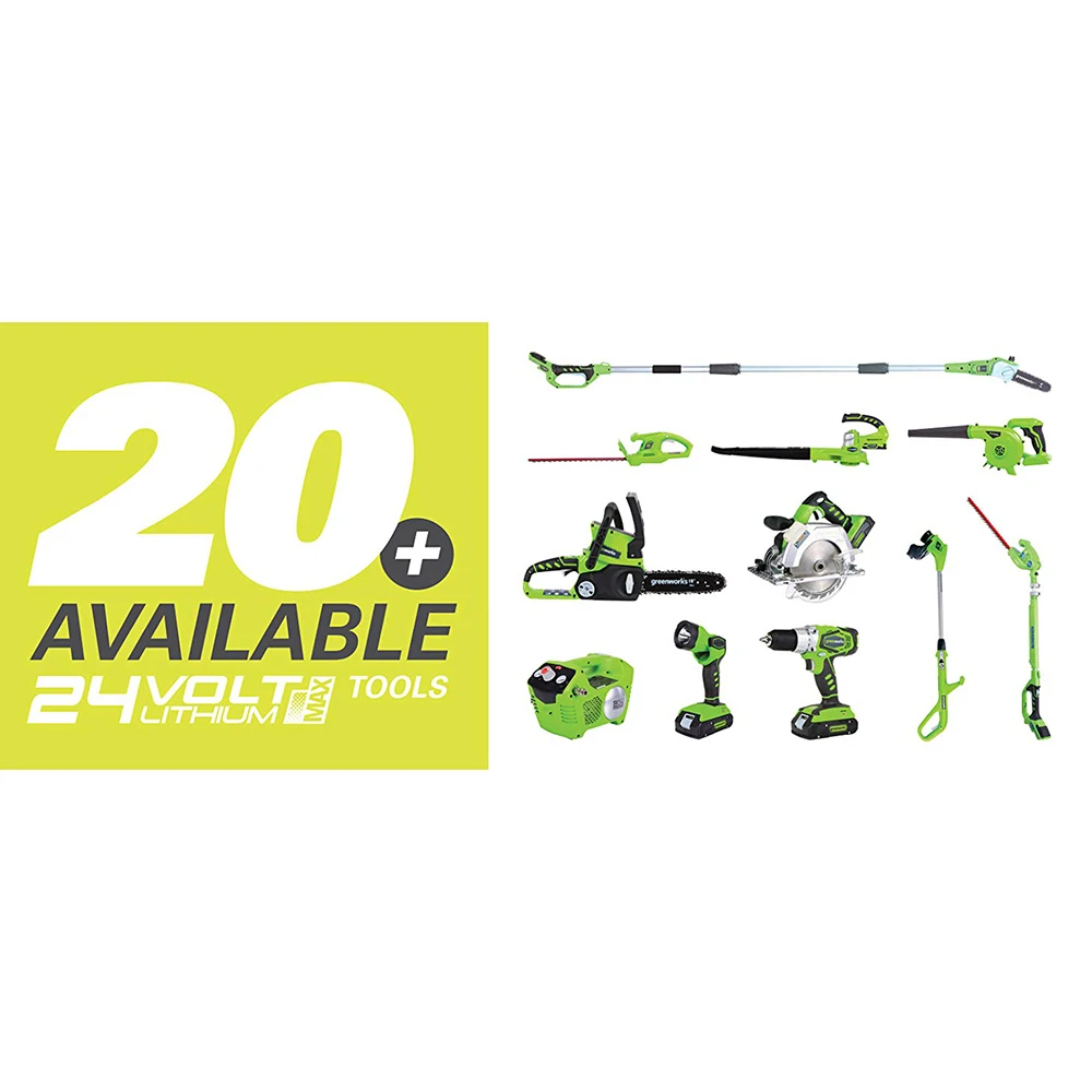 

Greenworks G-24 24V Brushless Motor Compact Screwdriver Cordless DigiPro 2 Speed Electric Drill Max with Battery and Charger