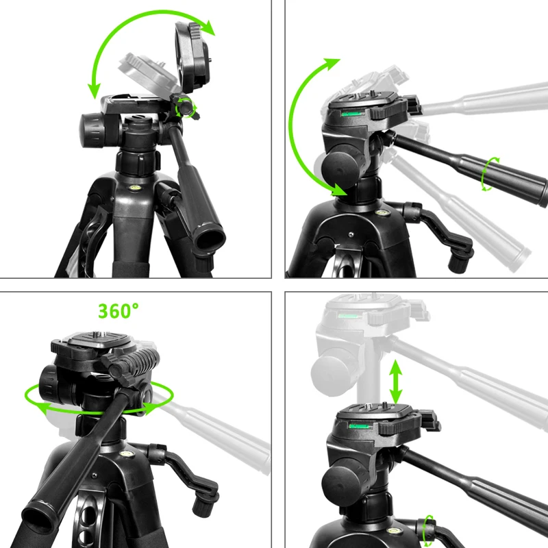 Портативный дорожный алюминиевый штатив Clubiona для камеры с винтовым креплением