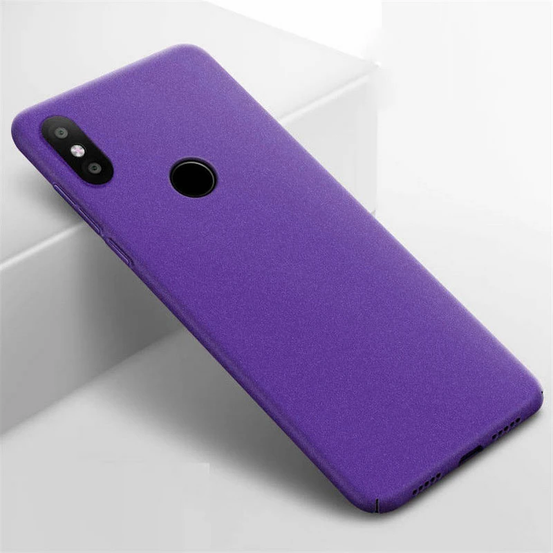Роскошный тонкий чехол для телефона Xiaomi Redmi Note5 Pro 6 6A чехол s Жесткий PC пластик песчаник матовая задняя крышка для Redmi S2 Y2 6A 6 Pro - Цвет: Purple
