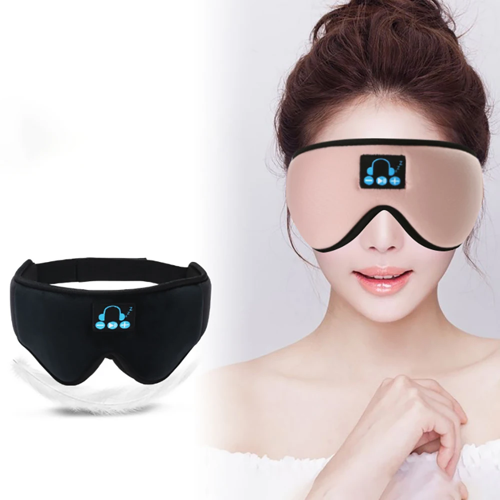 Music To Help Sleep Travel And Rest Auxiliary Eye Mask Sleep Eye Mask Soft Cushion Bluetooth Music Eye Mask Relax Beauty Tool