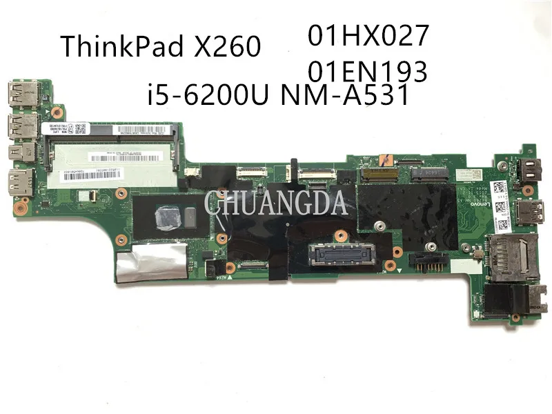 BX260 NM-A531 для ноутбука Lenovo ThinkPad X260 CPU I5 6200U 100% FRU 01HX027 01EN193 | Компьютеры и офис