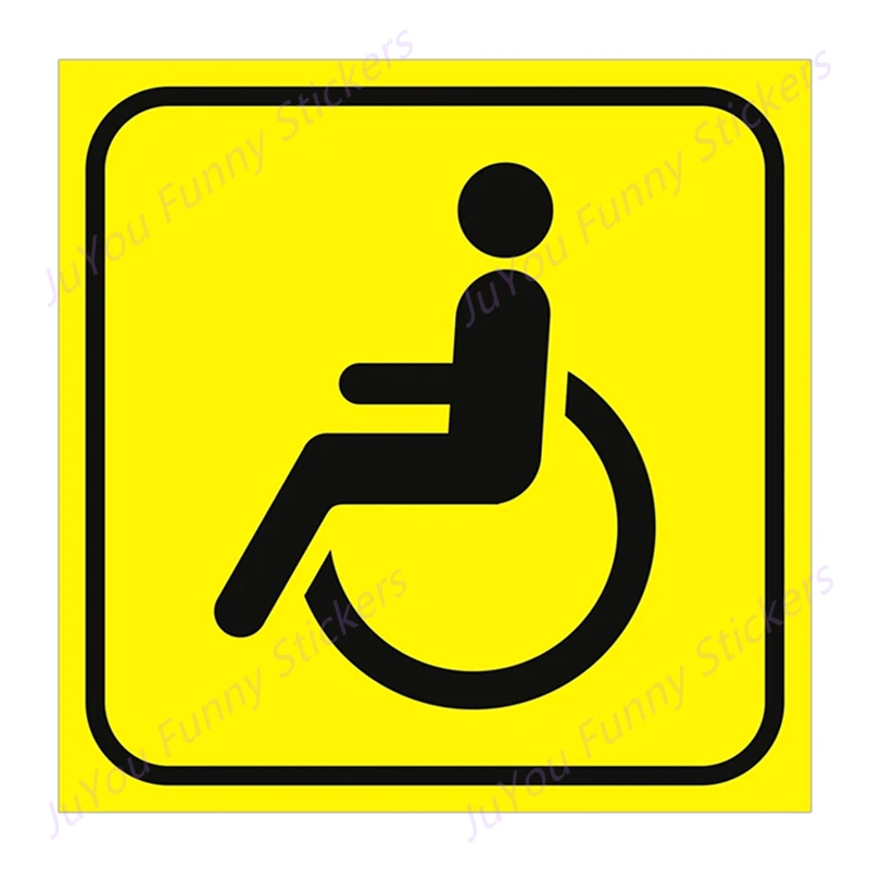

JuYou Funny Stickers Exterior Accessories Personality Decal Disabled Sign Car Sticker Waterproof Decors on Bumper Rear Window