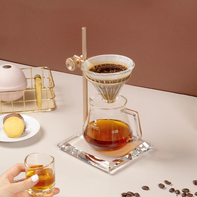 TIMEMORE Store-estante de caf&eacute; hecho a mano V60, altura ajustable, rotaci&oacute;n de 360 grados, soporte para filtro de caf&eacute;-4