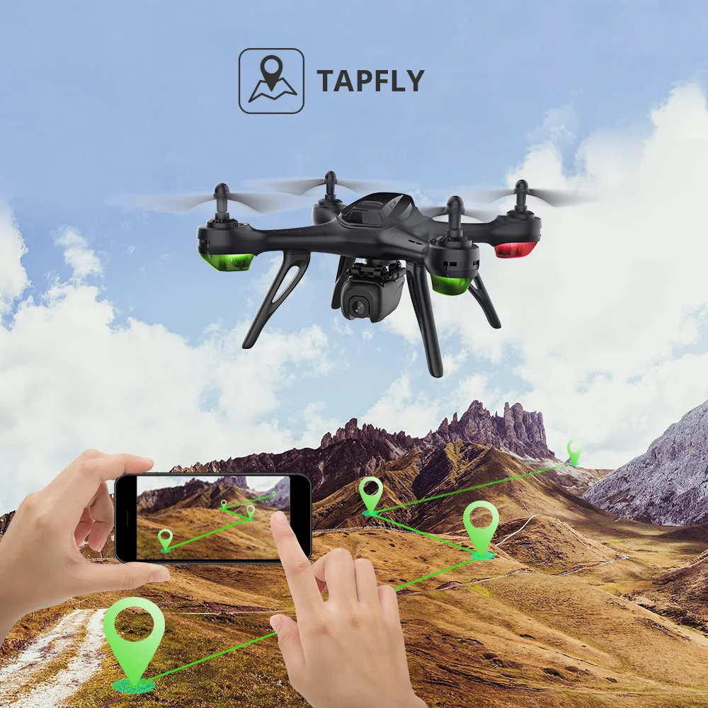 Радиоуправляемый квадрокоптер HS130D 2K GPS FHD Wi Fi камера FPV|Радиоуправляемые