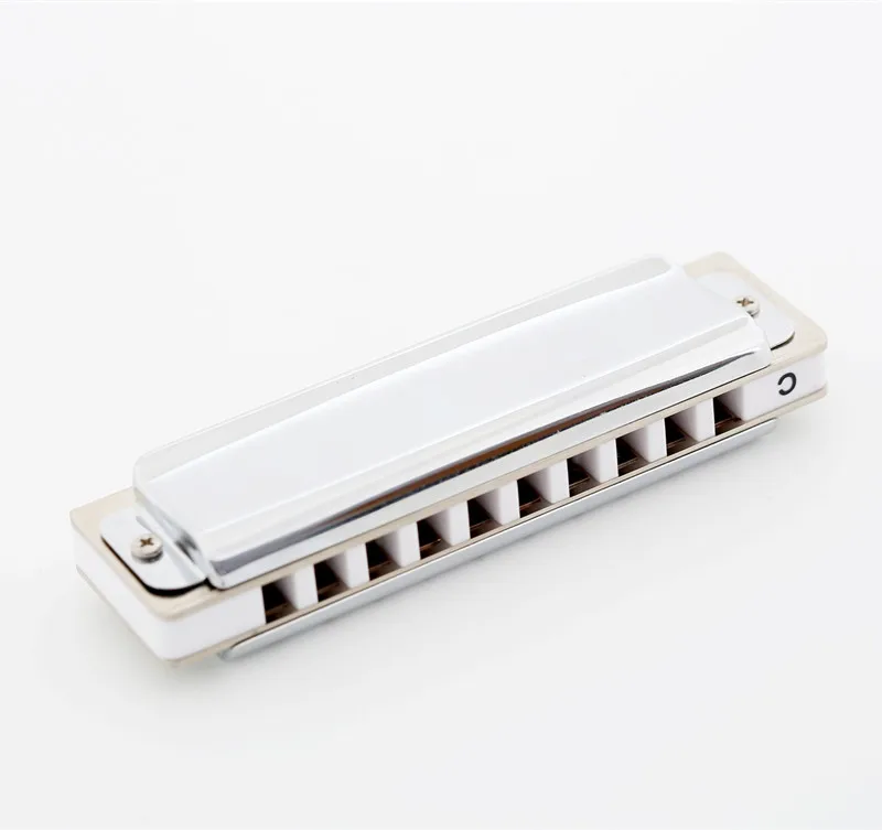 East top blues harp диатоническая губная гармоника, ключ C. Крышка серебристого цвета