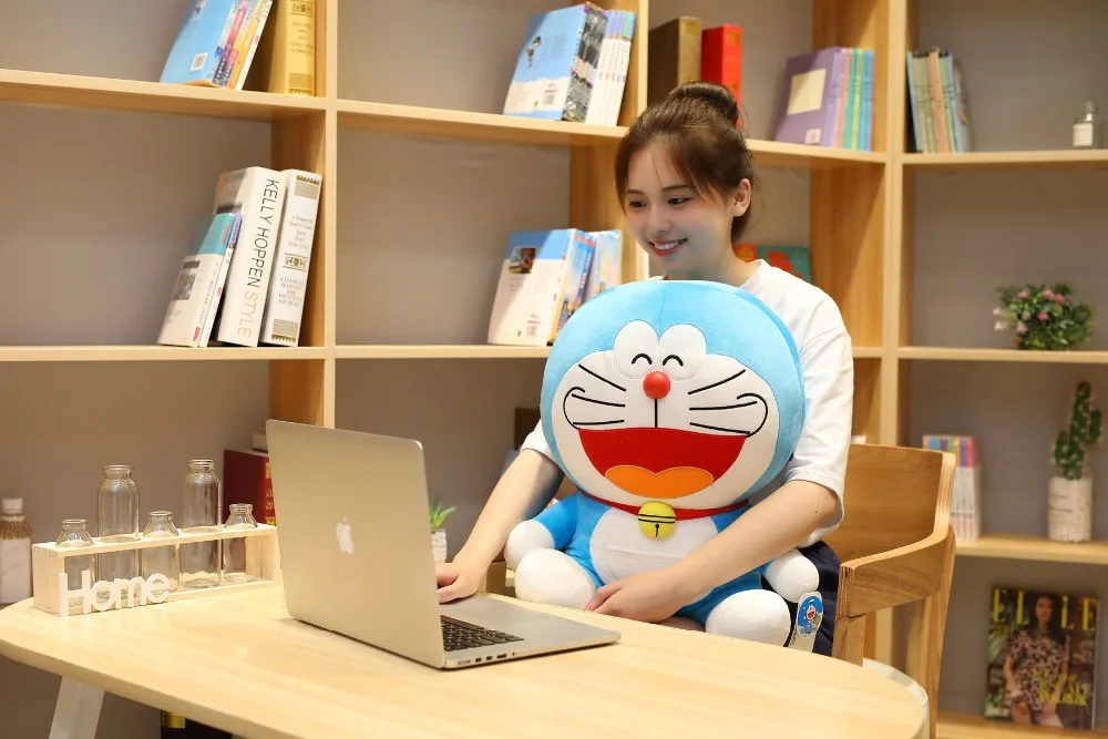 23-48 см Горячая Аниме стенд дверь Me Doraemon Knuffel Hoge Kwaliteit Leuke Kat Pop Zachte kussen Voor Baby Kids Meisjes