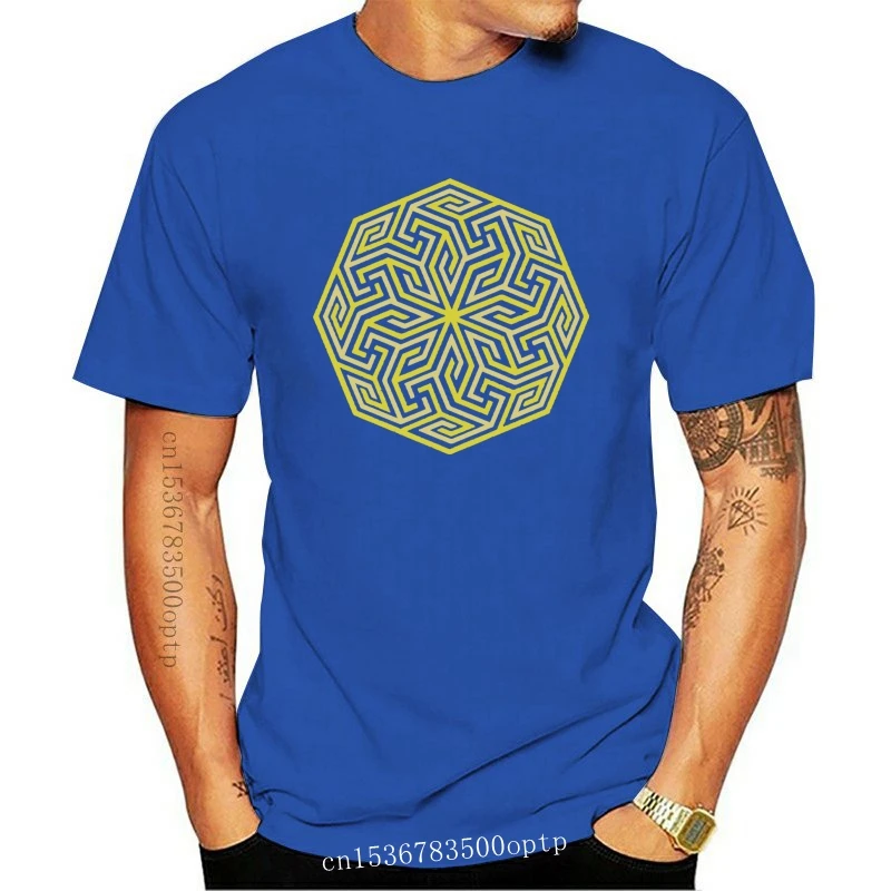 

New Psychedelic Design Sacred Geometry Premium Cotton T-Shirt Cool Casual pride t shirt men Unisex Fashion tshirt free shippin