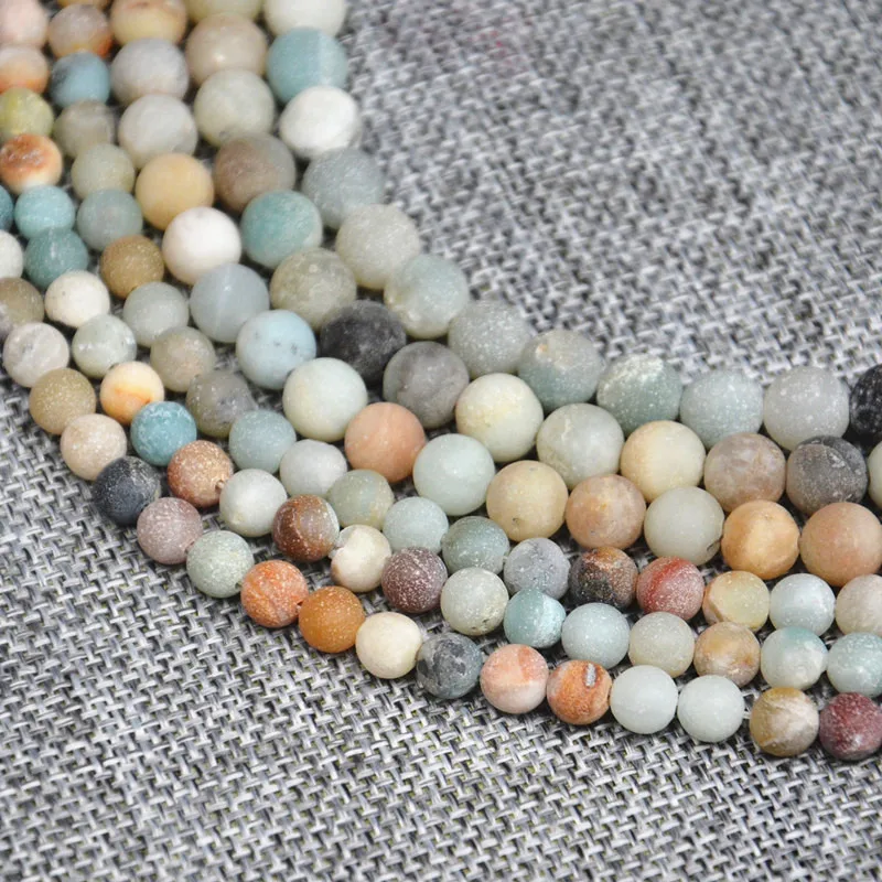Блестящие матовые бусины amazonite круглые россыпью каменные для изготовления