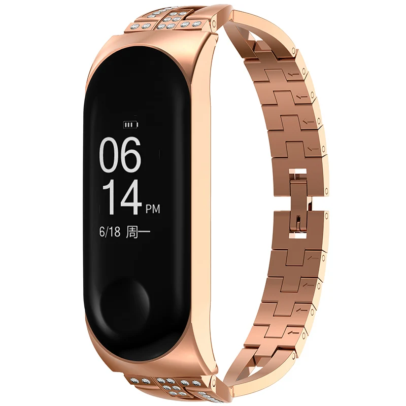 Браслет mi Band 4 и 3 металлический Безвинтовой браслет из нержавеющей стали для Xiaomi mi браслет mi Band 3 напульсники mi band