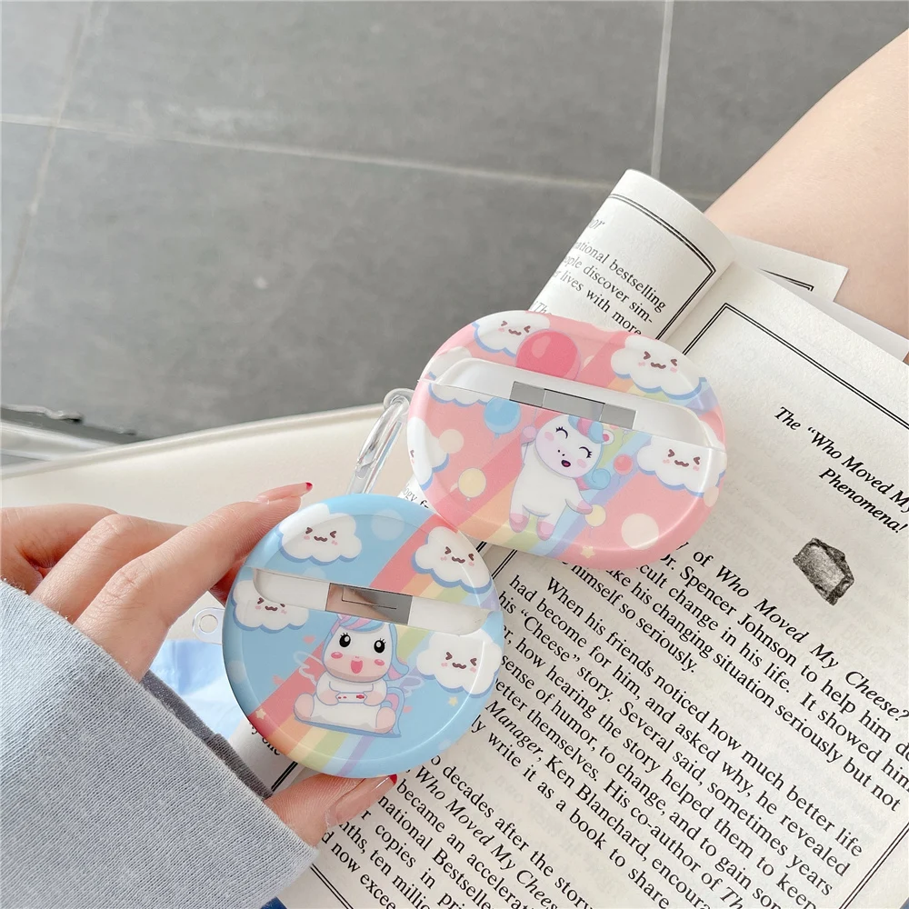 

Cute rainbow unicorn headset Case For HUAWEI FreeBuds pro 3 cases Soft wireless Earphone box Protective Cover For free buds capa