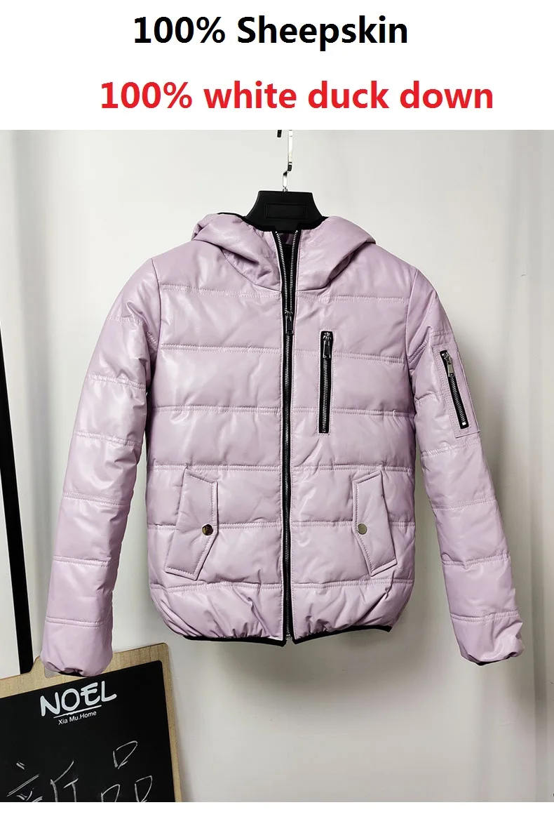 

YR! Бесплатная доставка. Женская куртка из натуральной кожи. Зимнее теплое пальто из 100% овчины. Одежда из белого утиного пуха. Летняя распрода...