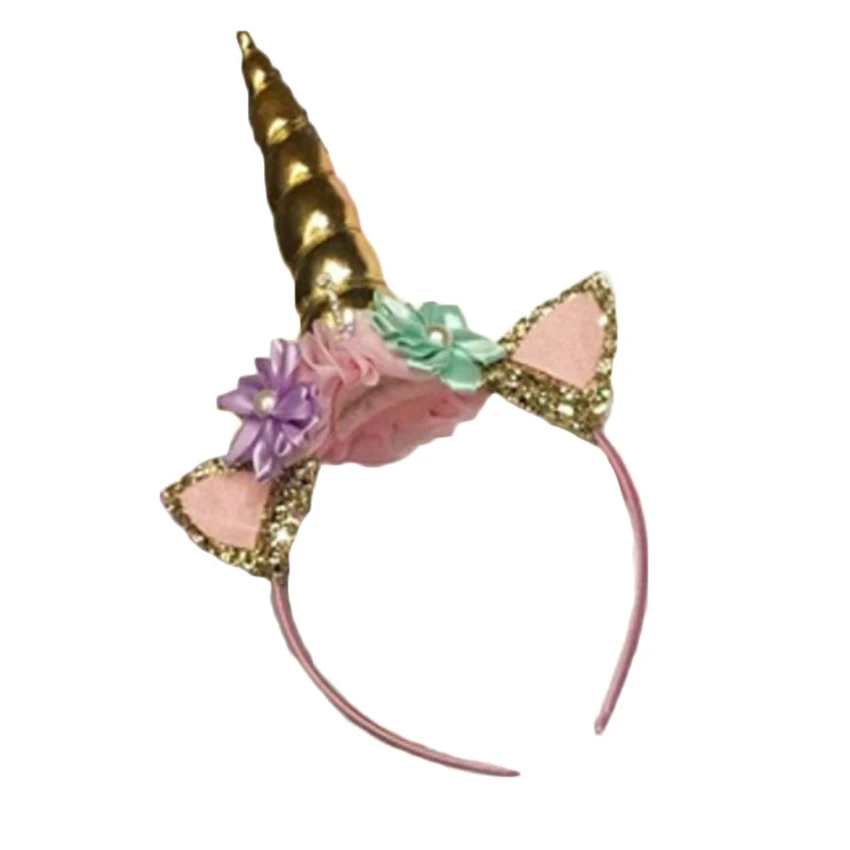 Волшебная головка рога единорога для вечерние детская головная повязка волос