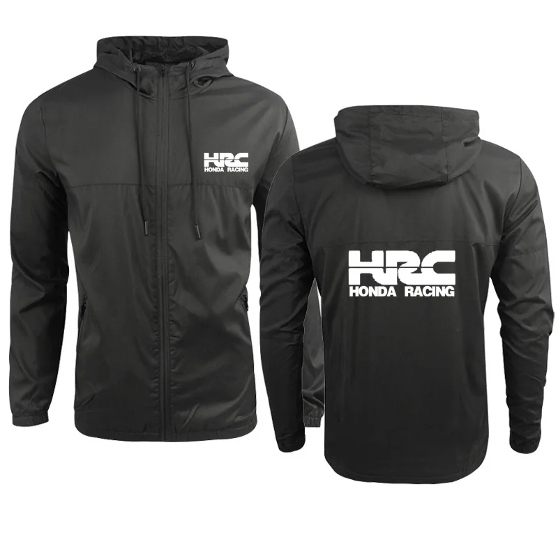 

Spring Autumn casual Sports jacket HRC race motorcycle Car Logo printing Men's Zip Jacket high quality Cotton Men Clothing
