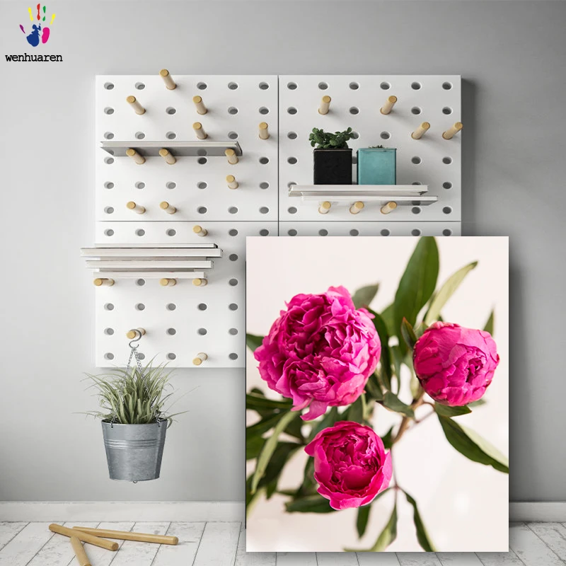 DIY картинки для раскраски по номерам с цветами Фиолетовый цветок Картина Рисунок