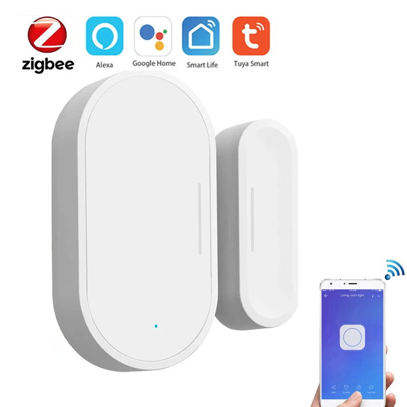 

Умная сигнализация Tuya Smart Life Zigbee для дверей и окон, совместима с Alexa, Google Home